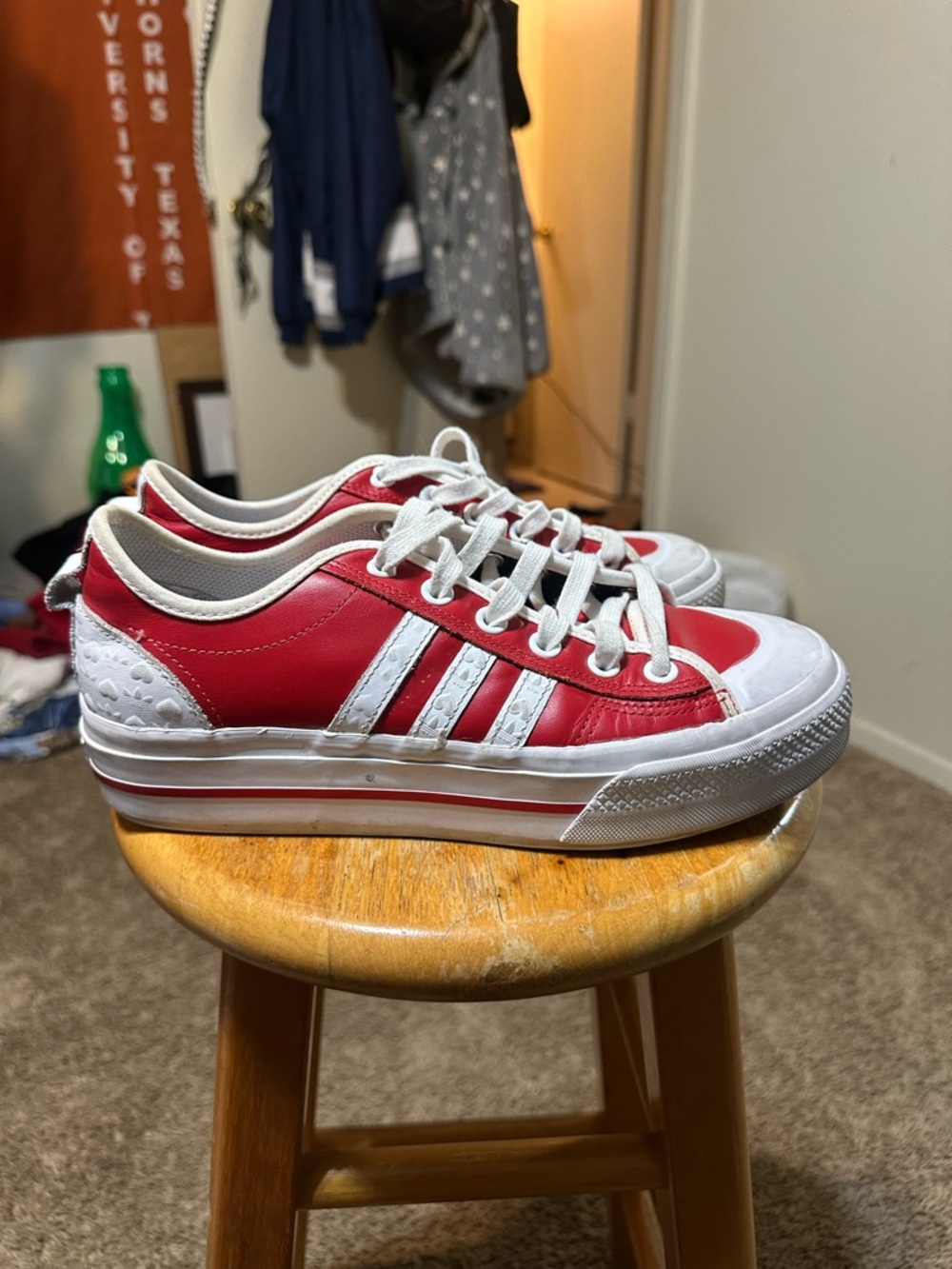 VINTAGE Woman’s Adidas Nizza RF Platform “scarlet” 2021 size 9.5